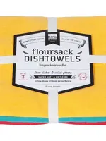 Danica *s/3 Lemon/Turquoise/Grenadine Floursack Tea Towels-Danica