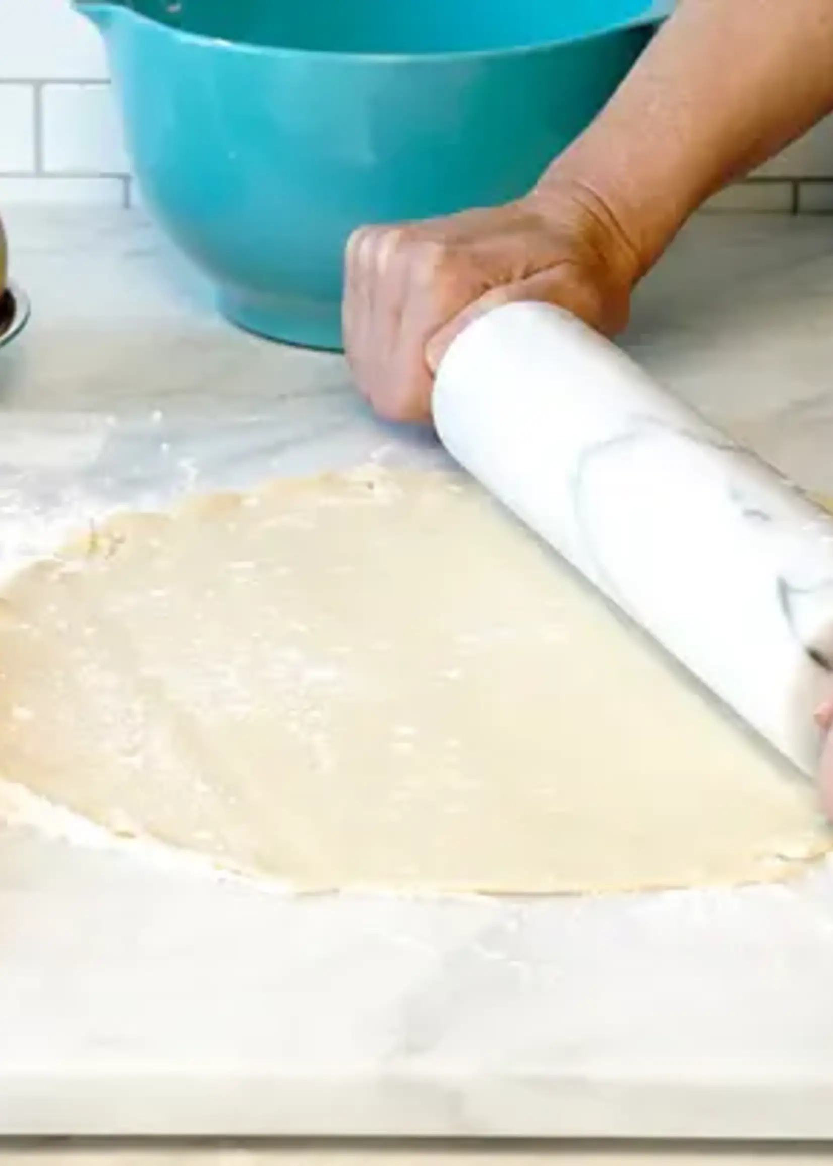 RSVP *White Marble Rolling Pin-RSVP