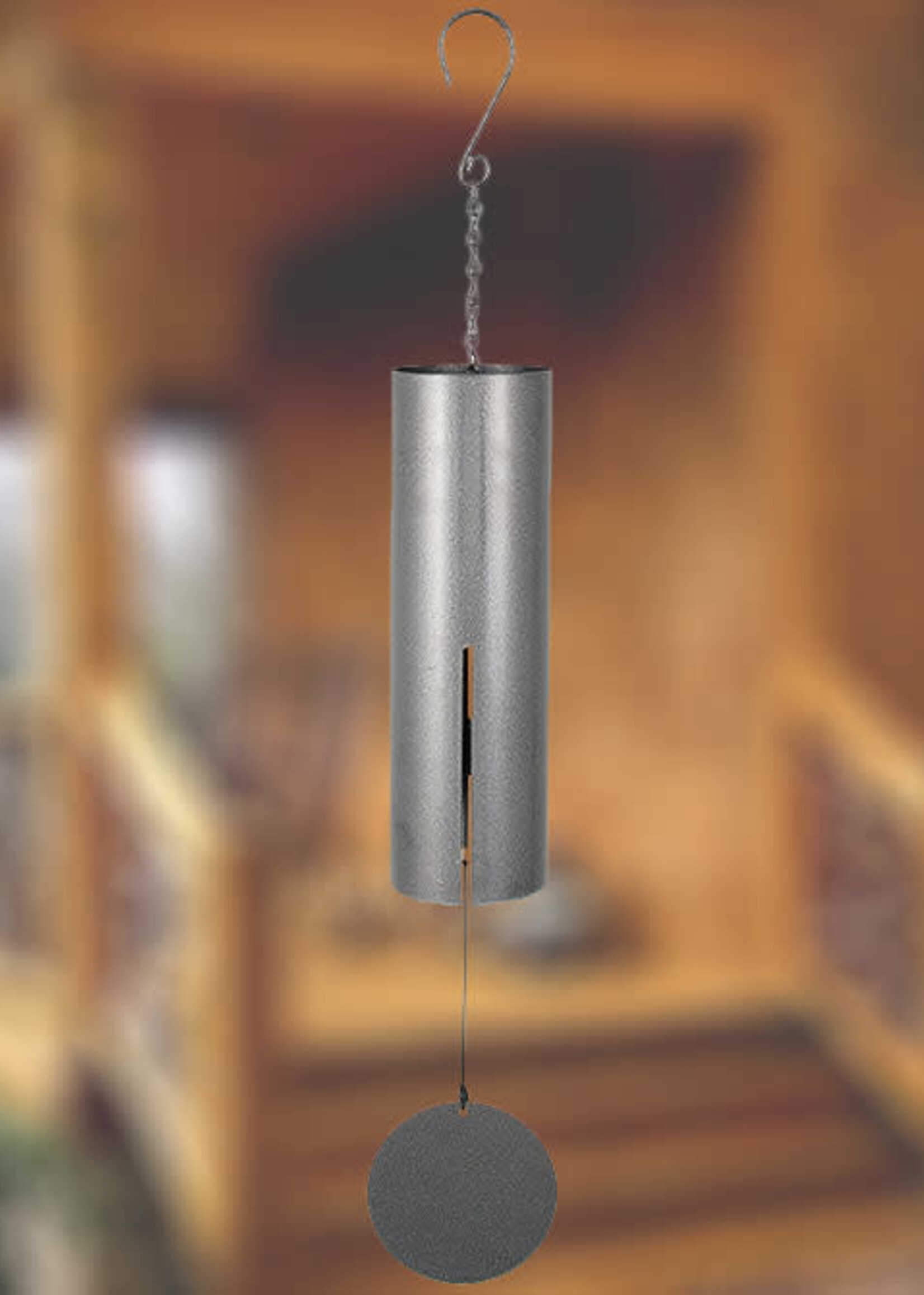 Carson *36" Pewter Fleck Cylindrical Bell Wind Chime-Edenborough