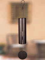 Carson *36" Black Fleck Cylindrical Bell Wind Chime-Edenborough