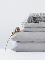 Linen Tales *Qn Light Grey Linen Sheet Set-Spruced