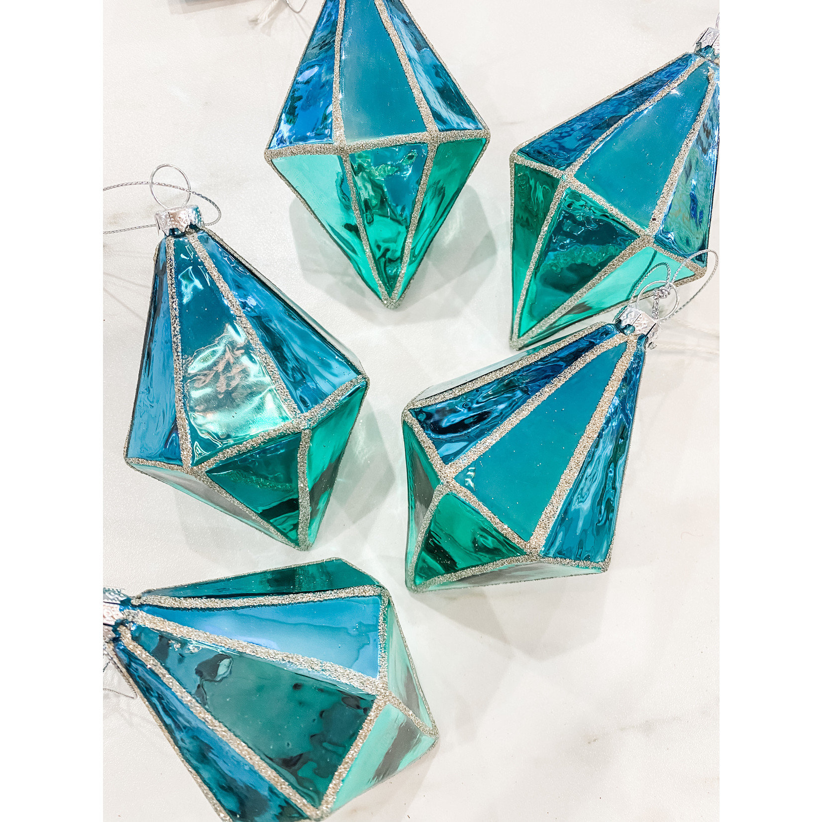 Faced Glass Ornament