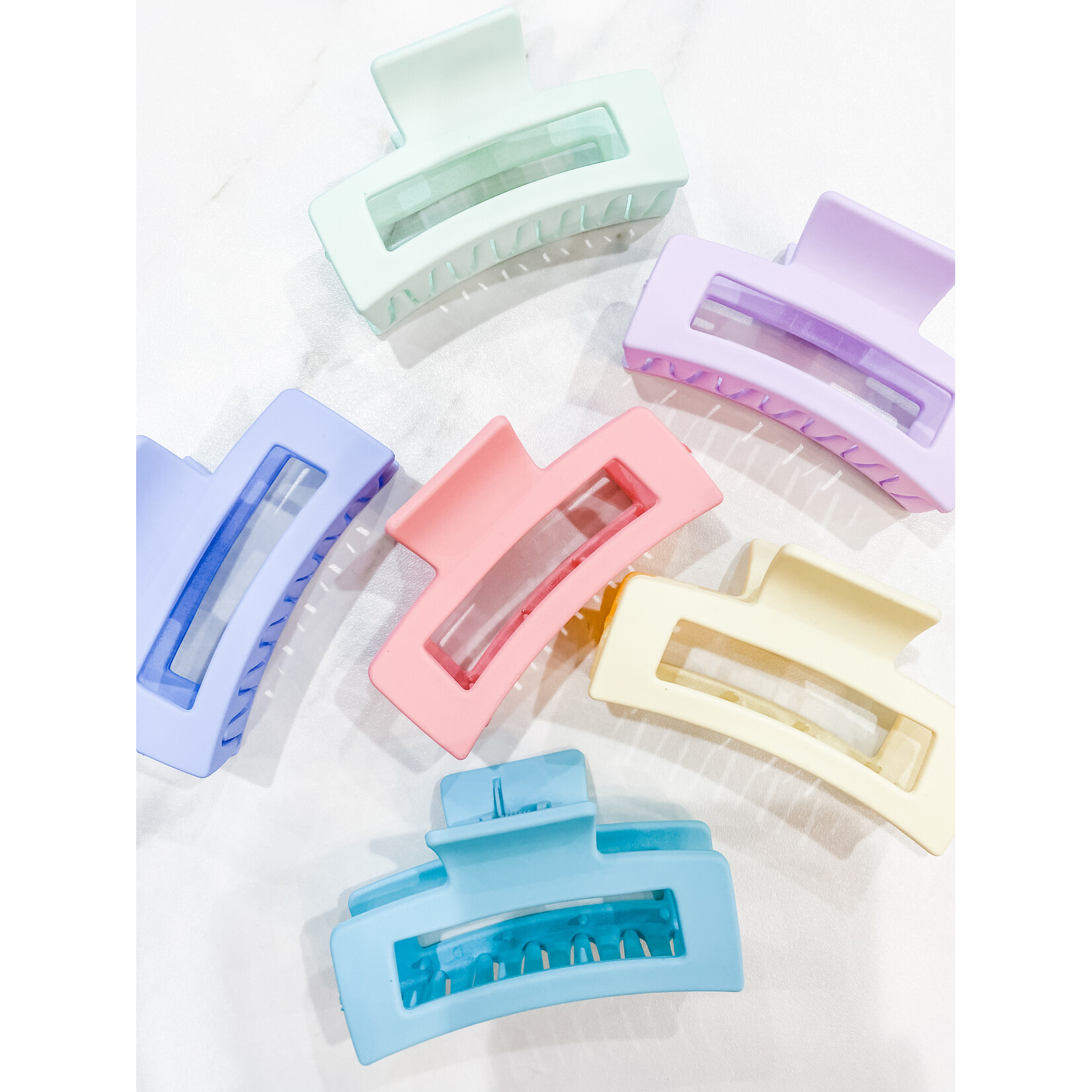 Rectangle Matte Claw Hair Clips
