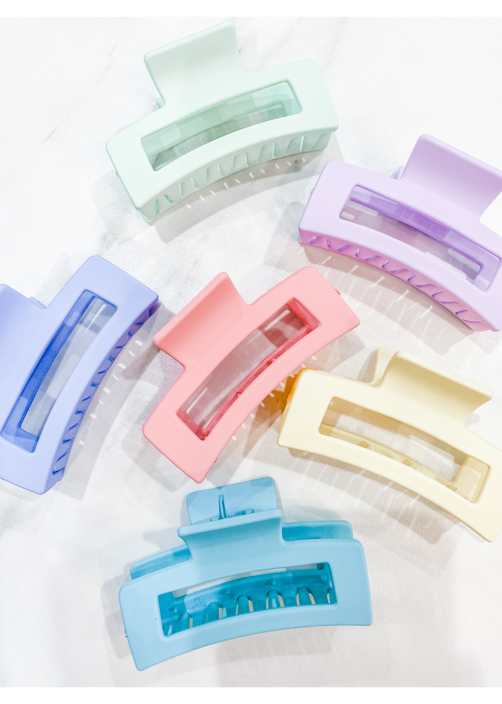 Rectangle Matte Claw Hair Clips