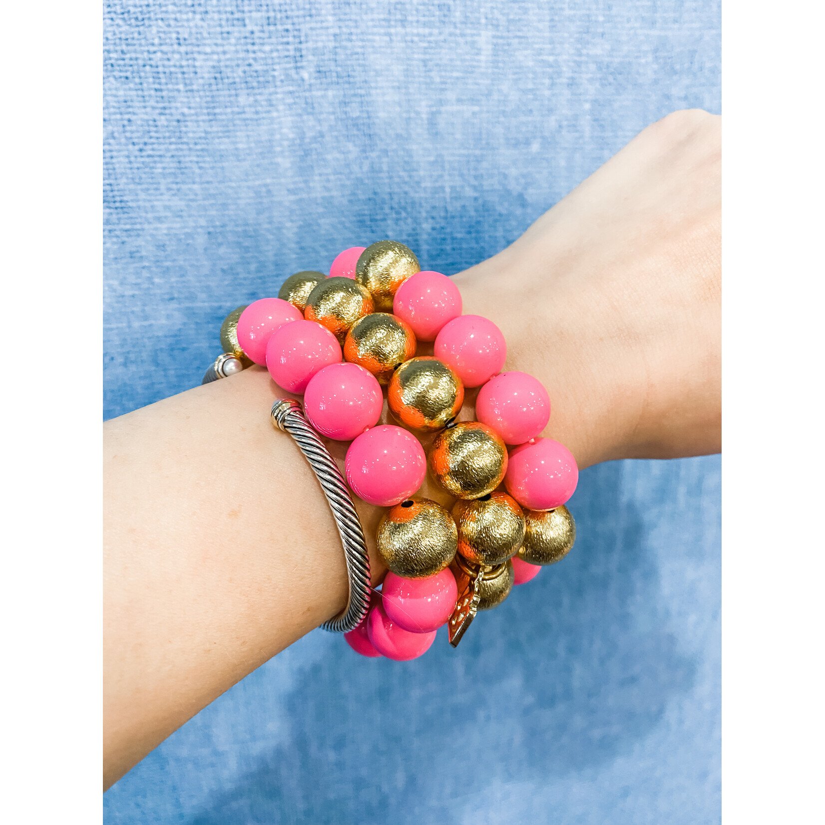 Brianna Cannon 14mm Gold Beaded Bracelet