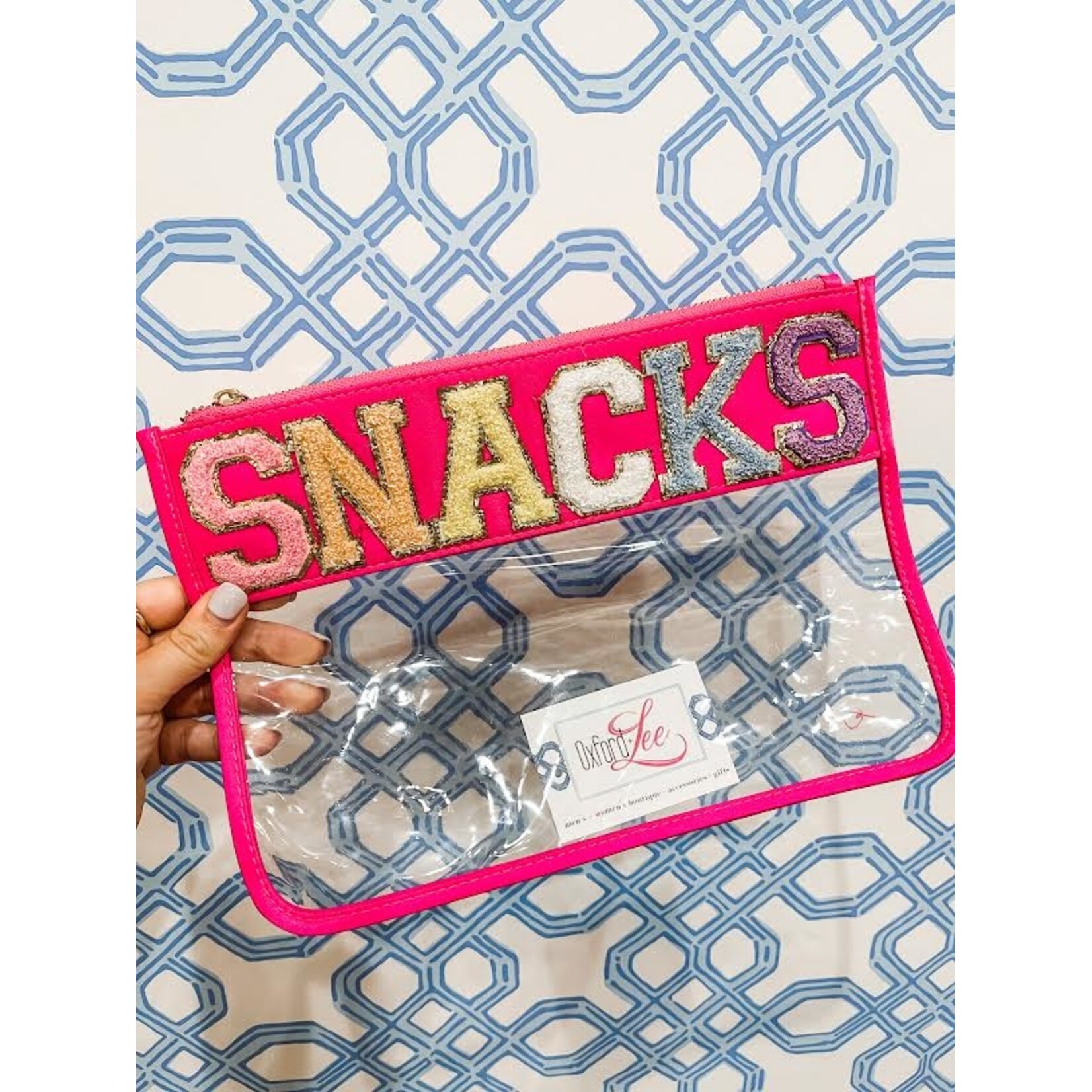 SNACKS Large Clear Pouch