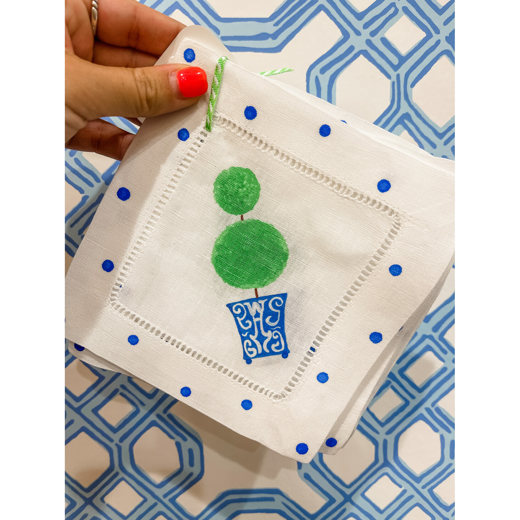 Topiary Chinoiserie Cocktail Napkins