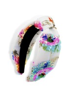 Pre Order Bright Floral Sequin Knotted Headband