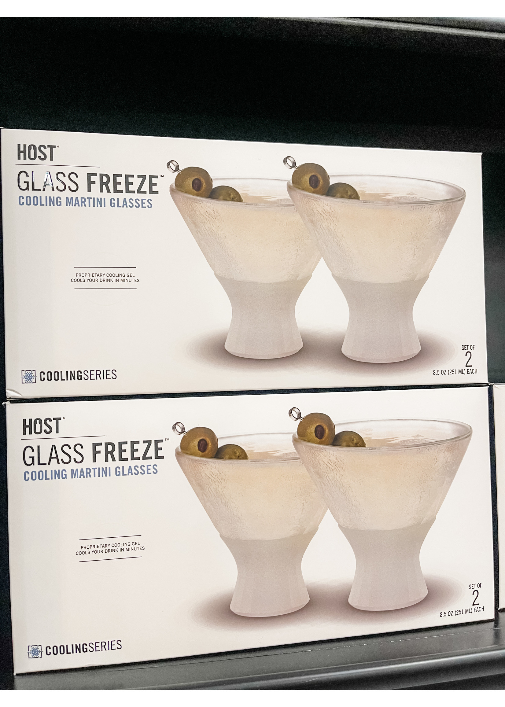 Glass Freeze Martini  (set of 2)
