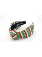 Brianna Cannon Christmas Shimmer Striped Headband