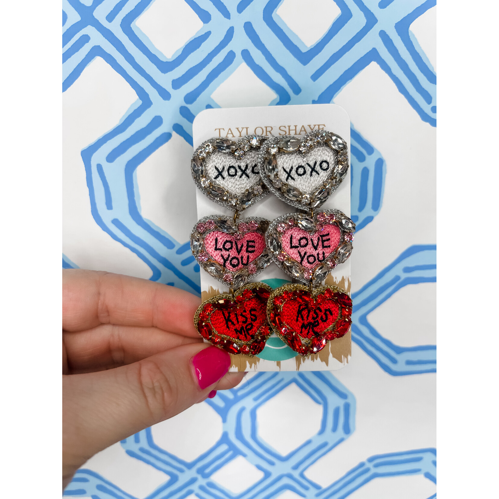 taylor Shaye designs TSD Kiss Me Beaded Drops