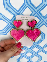 bohemian Gemme Bohemian Gemme Valentines Heart Statement Earrings