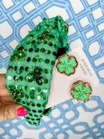 Bohemian Gemme St.Pattys Clover studs