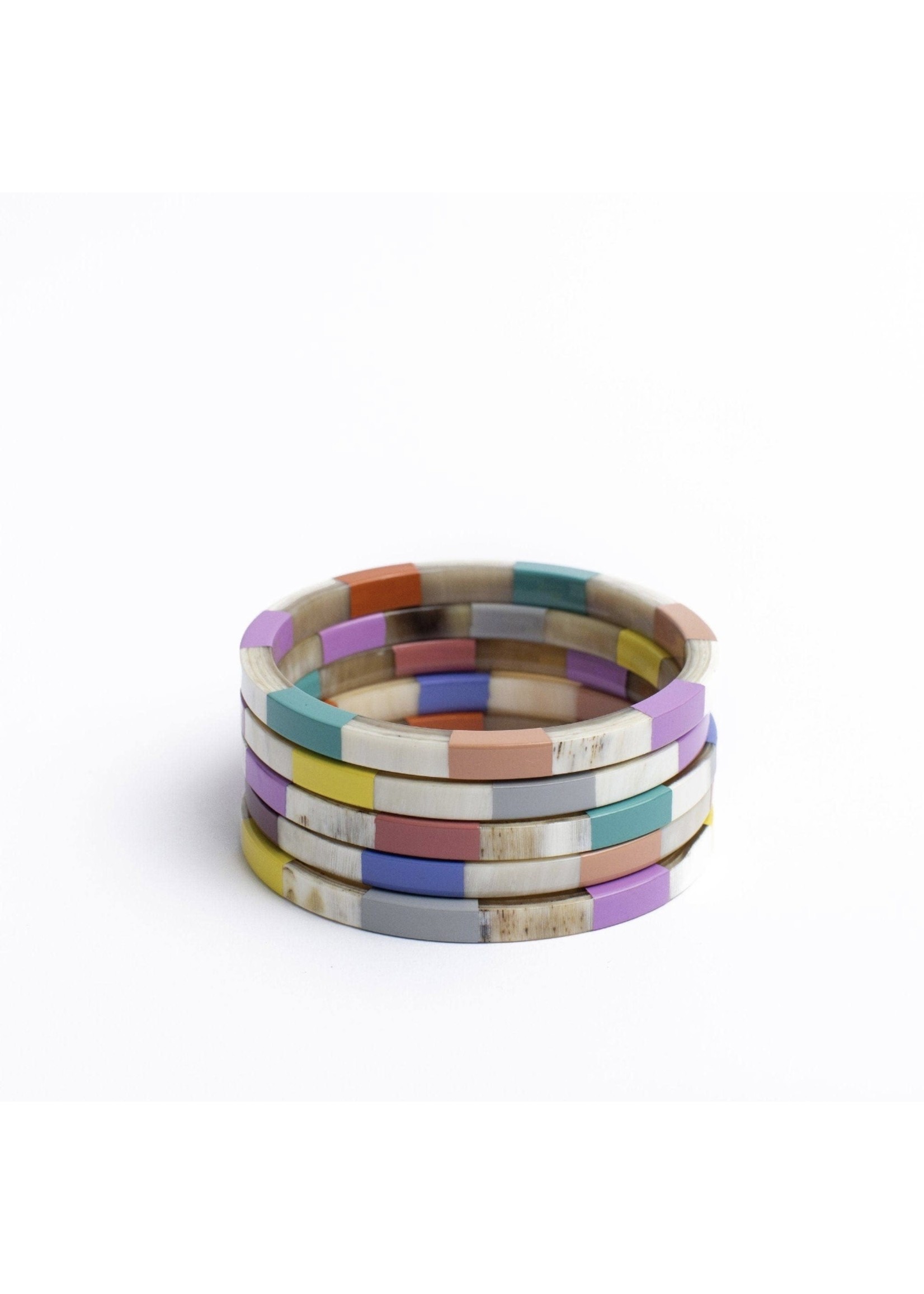 sunshine Tienda Sunshine Tienda Colorful Tile Bangle Set