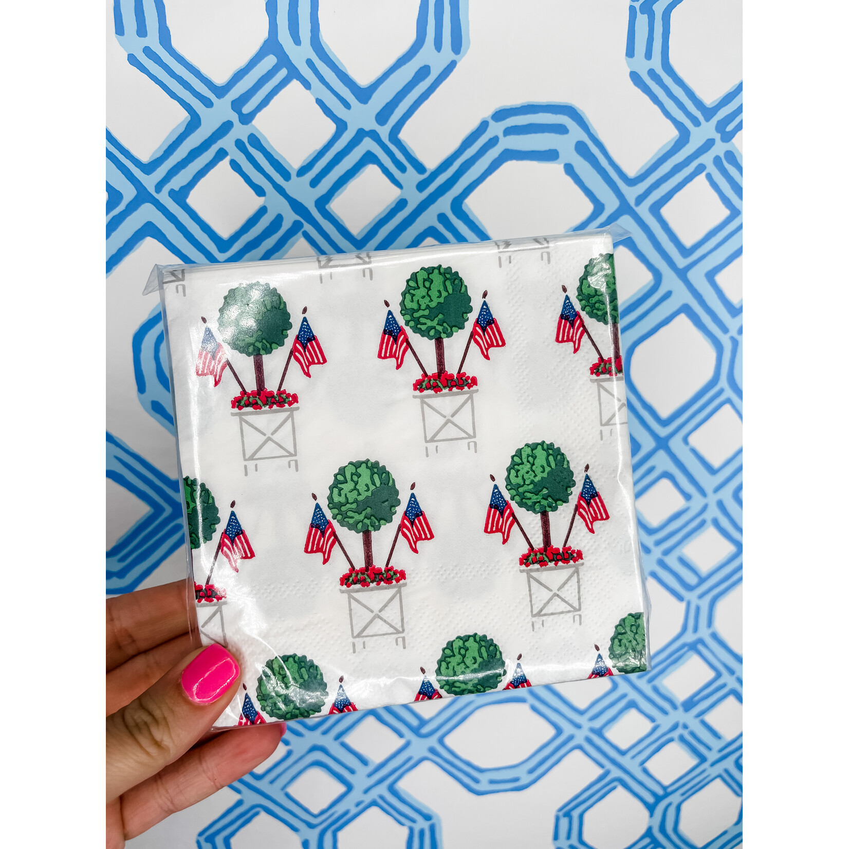 WH Hostess WH Hostess Patriotic Topiary Tree Paper Cocktail