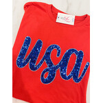 Red USA Tee