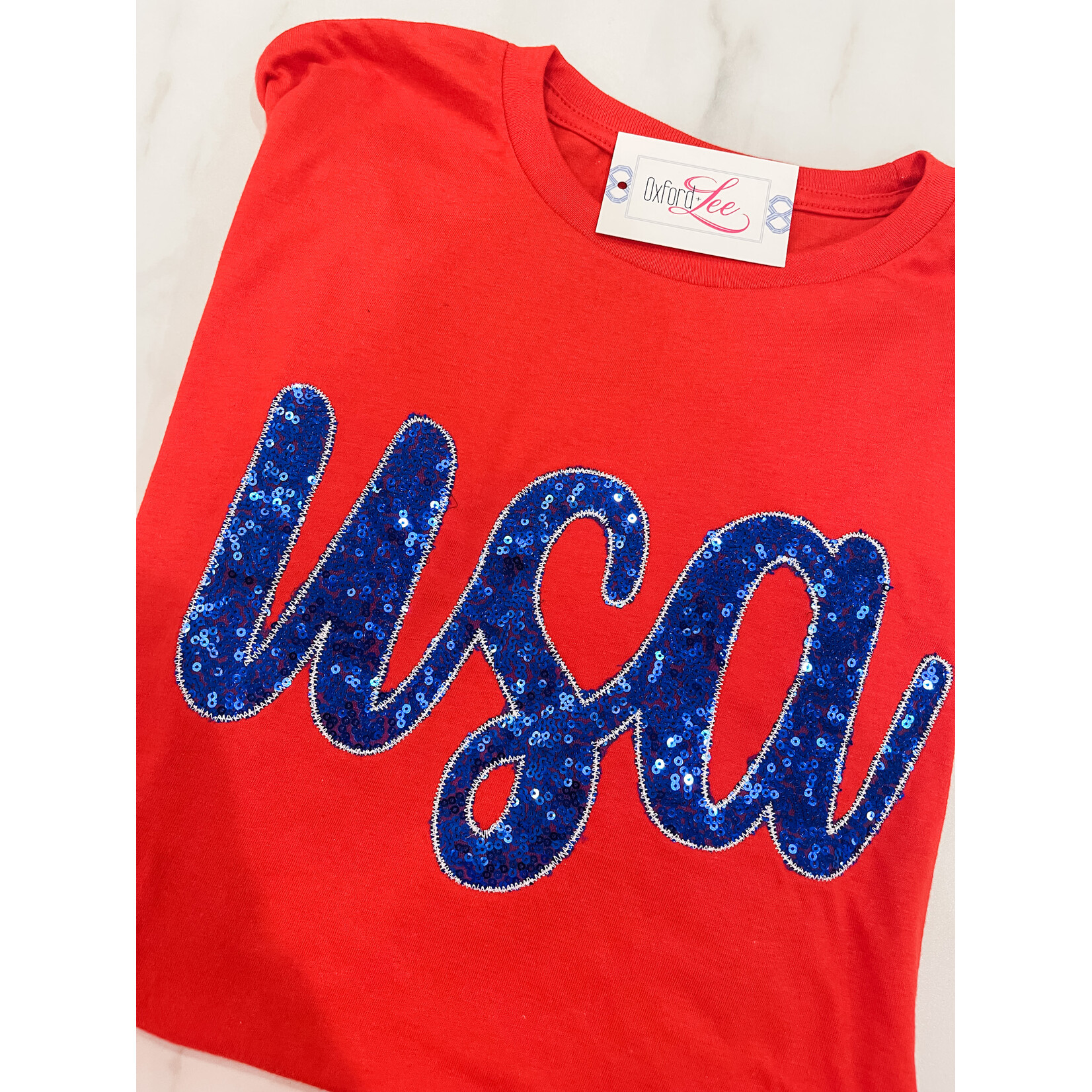 Red USA Tee