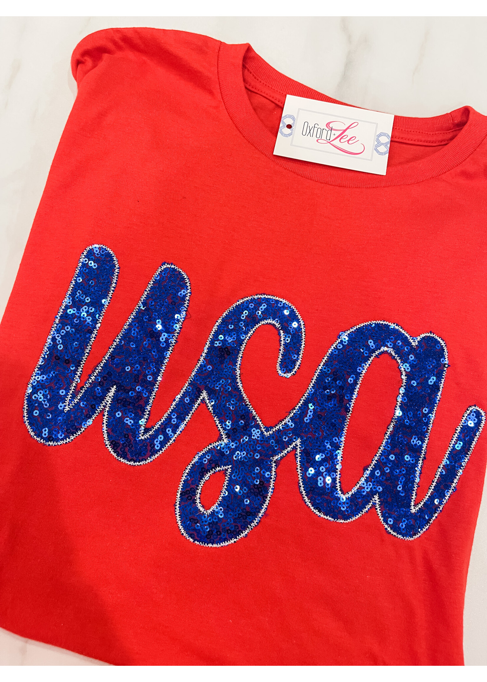 Red USA Tee