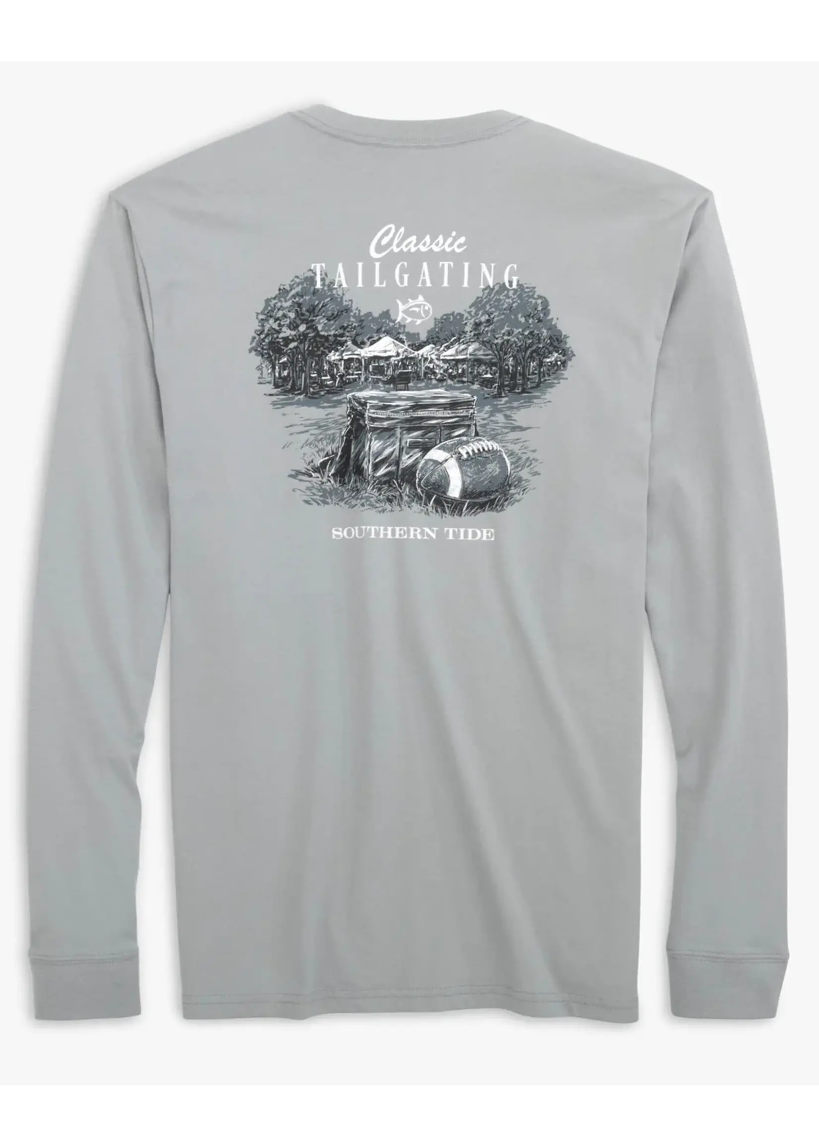 Southern Tide Southern Tide LS Classic Tailgating Tee Grey