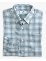 Southern Tide Southern Tide LS Beach Flannel Howland Plaid Heather Mountain Spring Blue