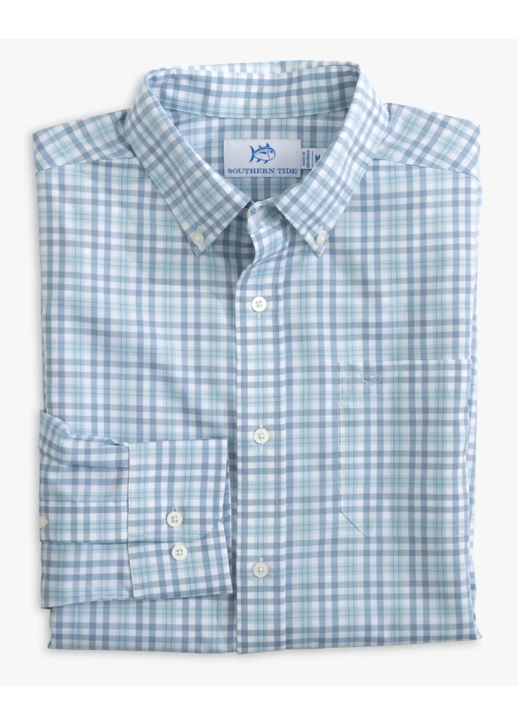 Southern Tide Southern Tide LS Brr Haywood Plaid Dream Blue