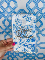 Blue foliage paper guest towel packs