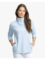 Southern Tide Southern Tide Kelsea Quilted Heather Pullover Dream Blue