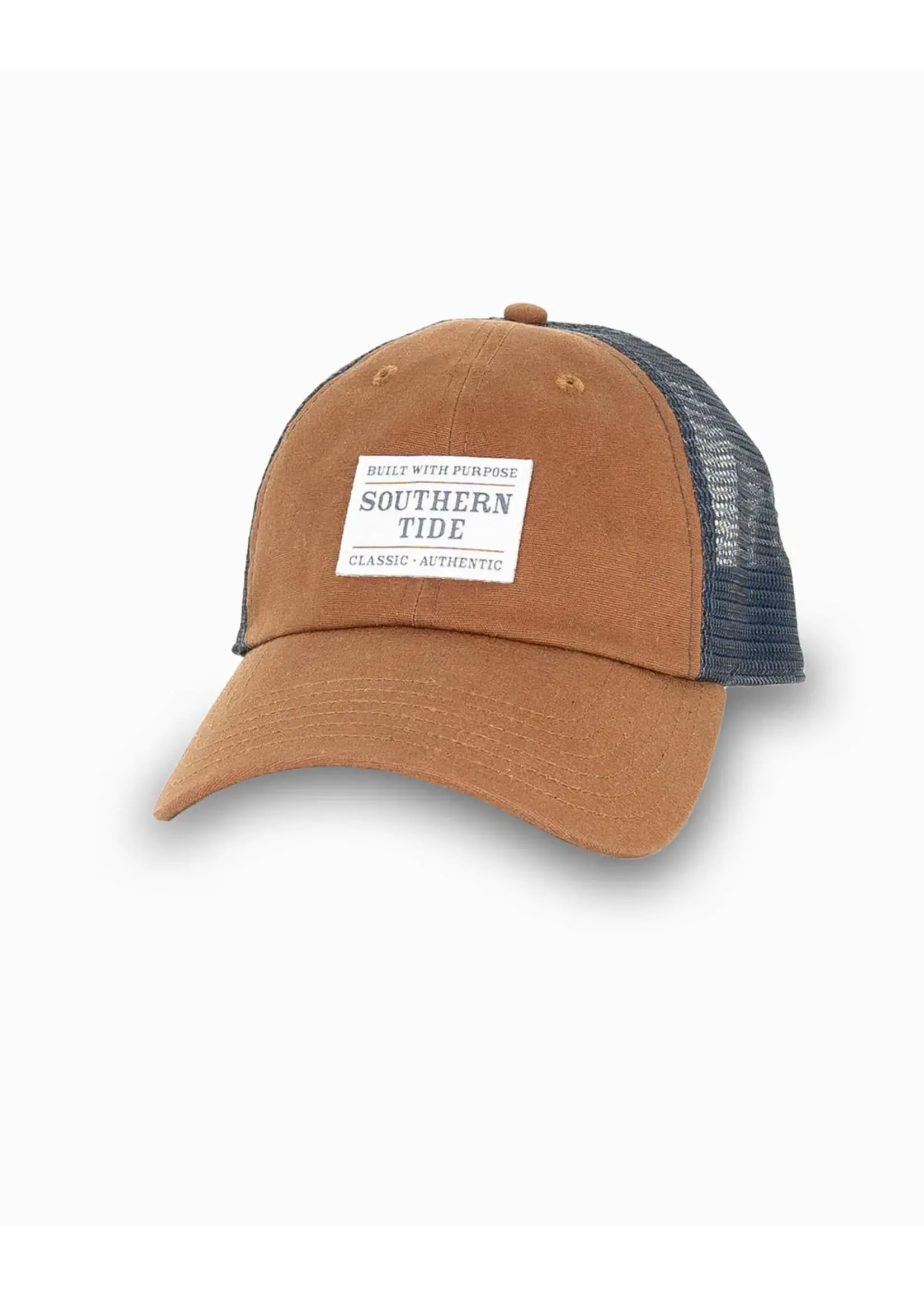 Southern Tide Southern Tide M Classic Authentic Waxed Trucker Hat Brown