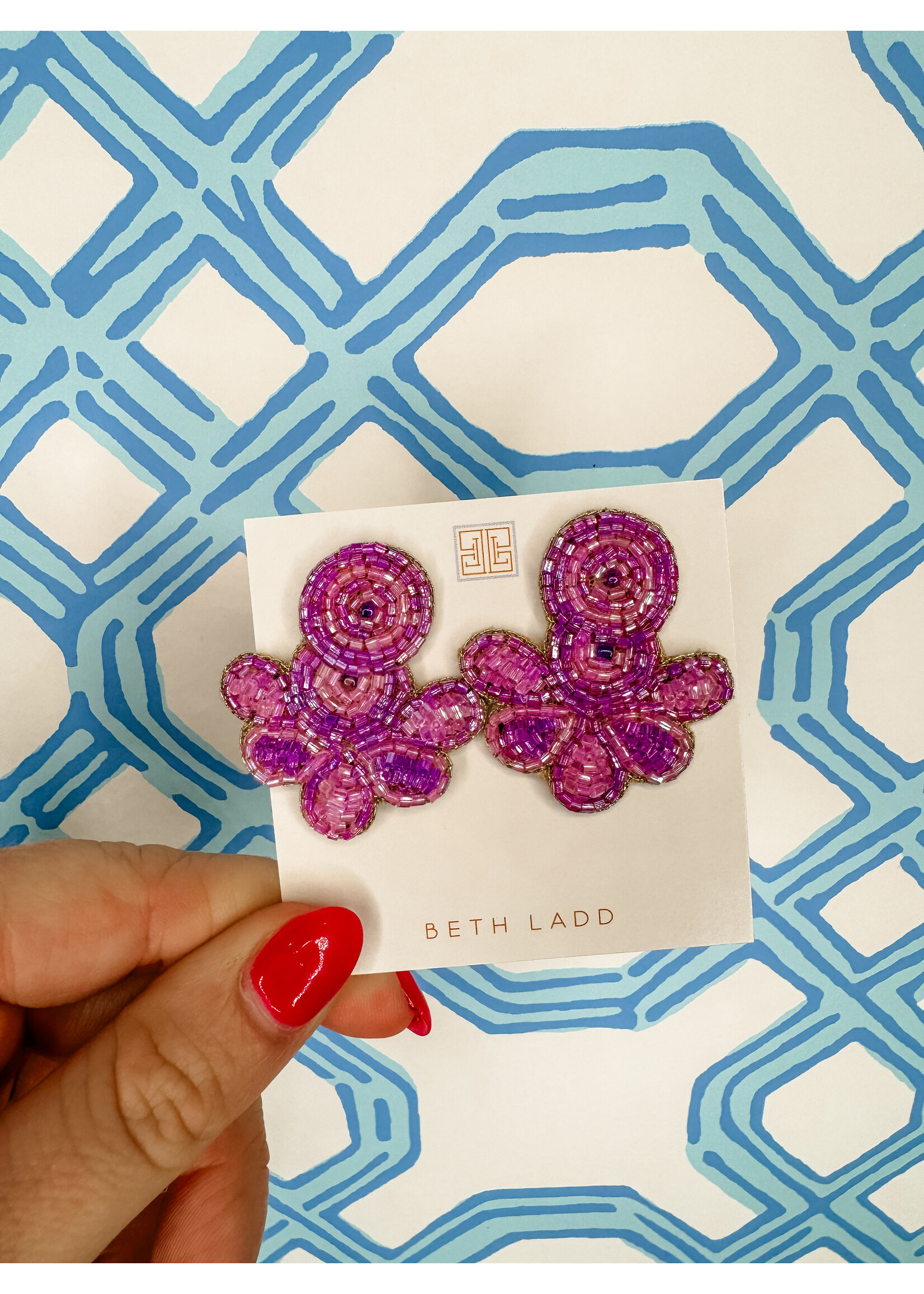 beth ladd Beth Ladd Love Studs Lavender