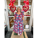 Draper James Julianne Midi Dress Blooming Peony