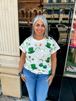 Queen of Sparkles QOS St.Patrick's Day Sunglass, Hat + Headband Tee