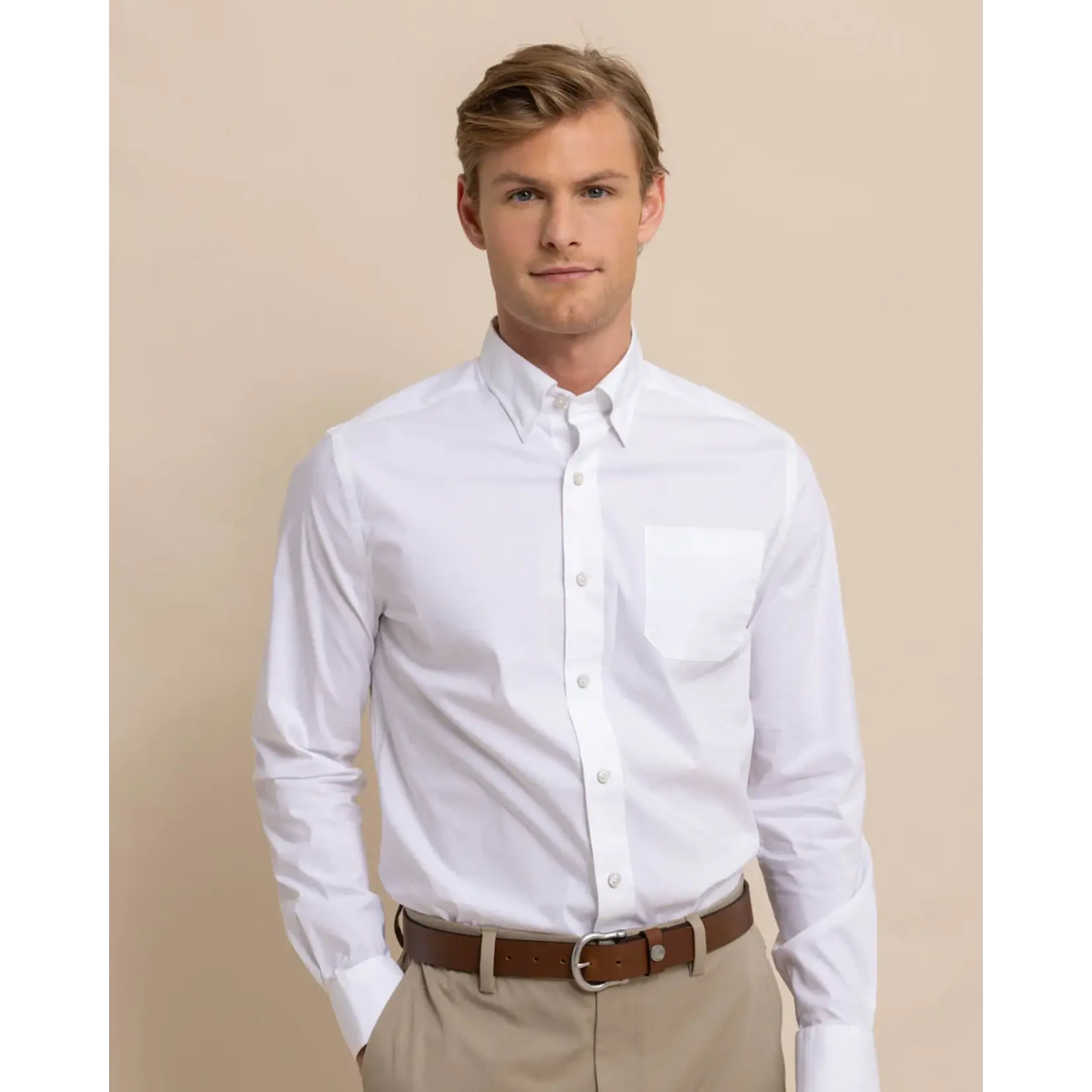 Southern Tide Southern Tide M Ls Charleston Overbook Solid Sportshirt