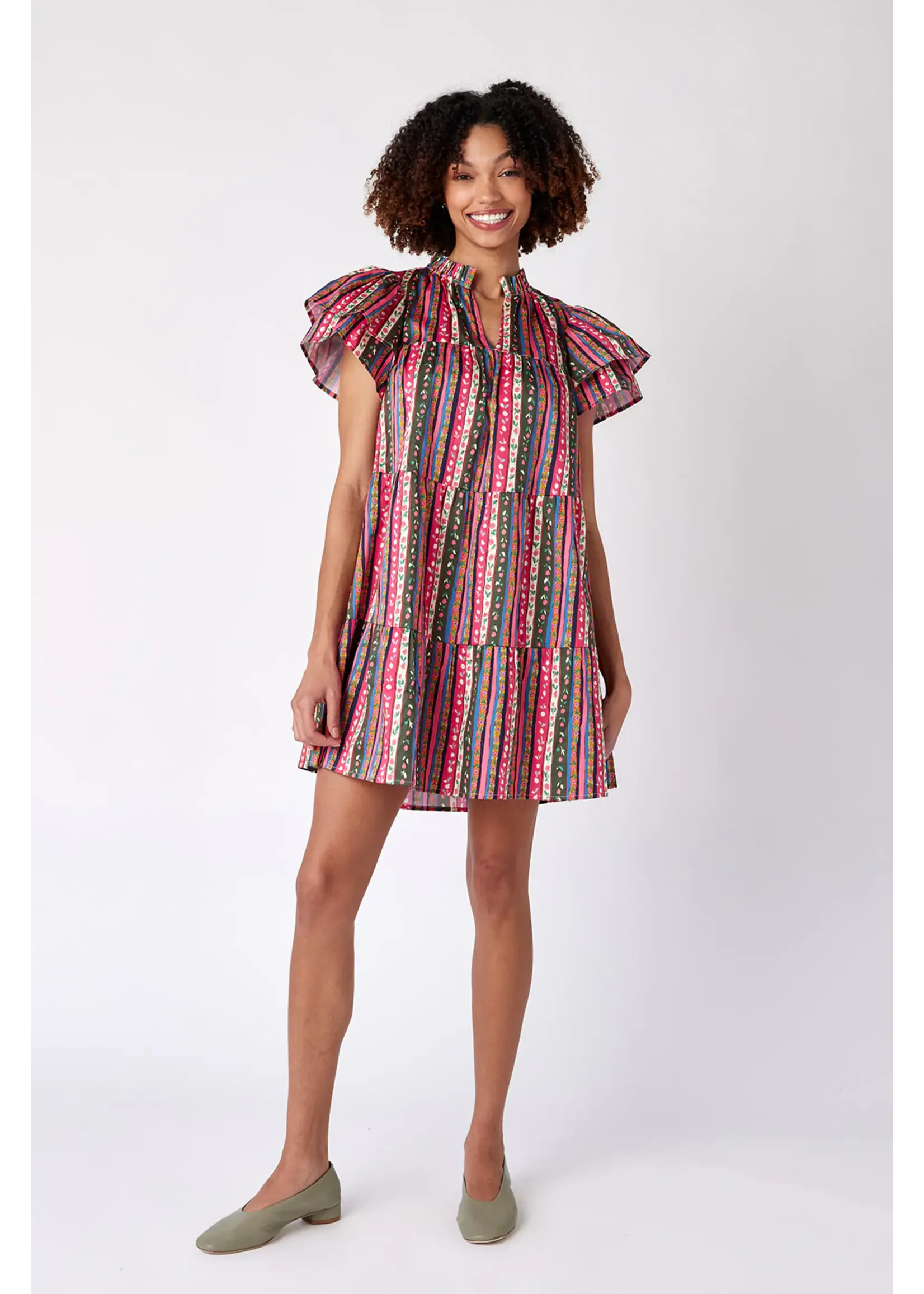 Crosby by Mollie Burch Crosby Mila Dress Botanic Stripe