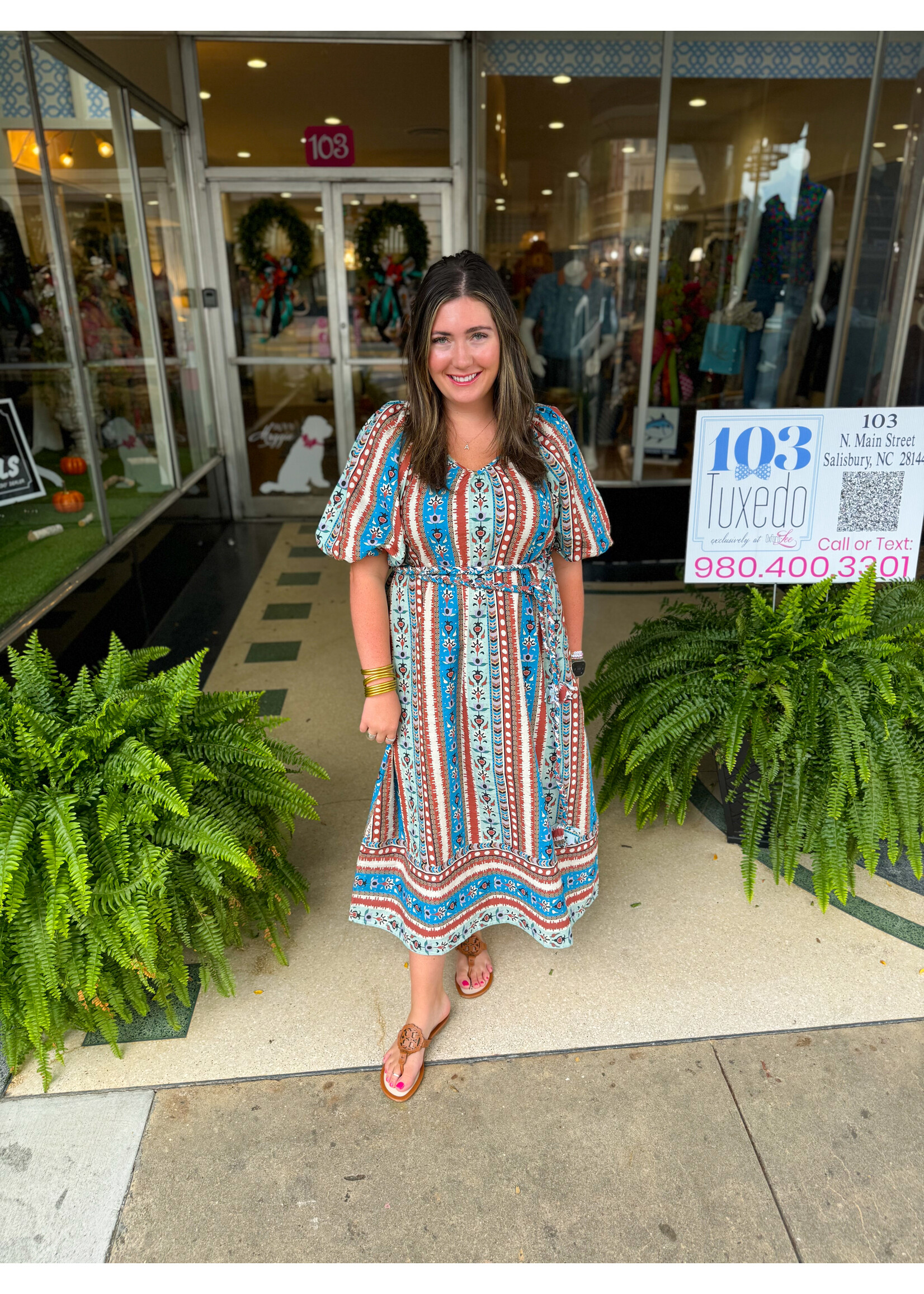 Olivia James Elizabeth James Penny Dress Serape Stripe