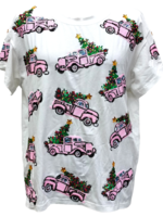 qos QOS Trucks with Christmas Trees