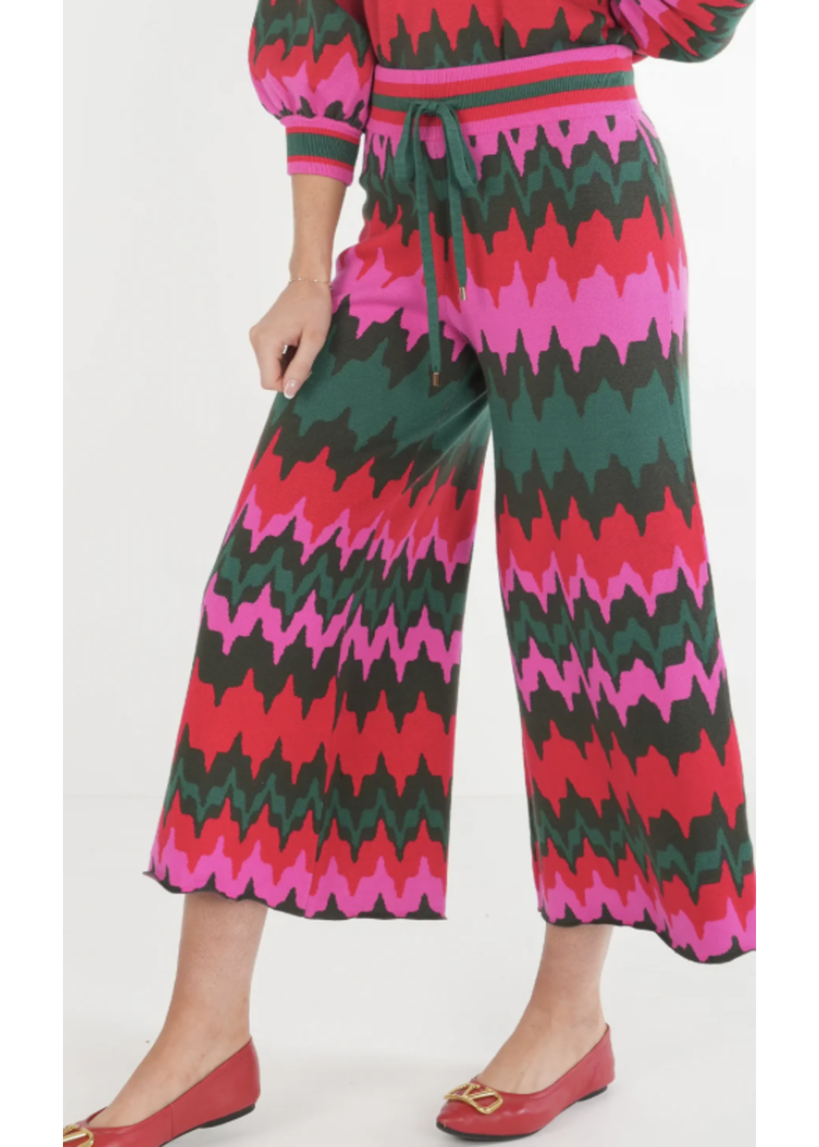 Emily McCarthy Emily McCarthy Teddy Crop Trouser - Ruby Ripple