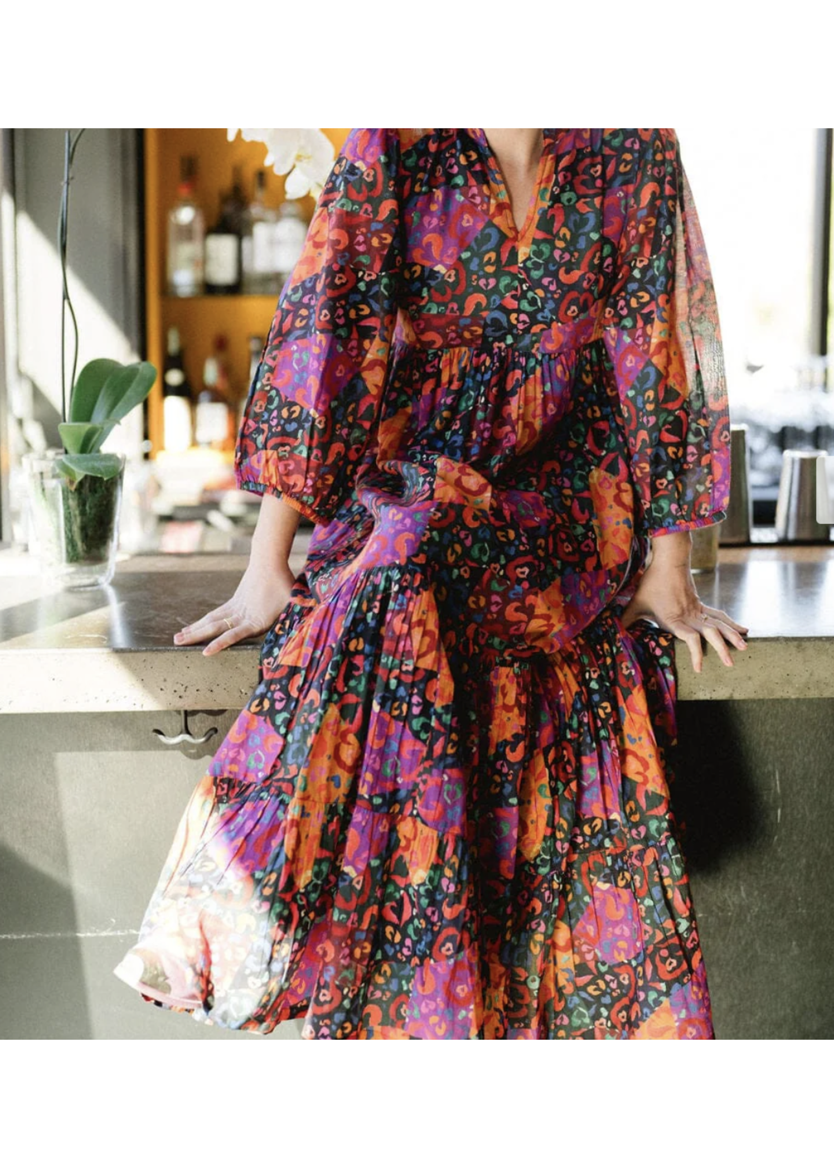 Britton Court Briton Court Orchid Dress - Burgundy Rose