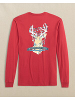 Southern Tide Southern Tide LS Deermas Tree Tee -crimson