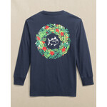Southern Tide Southern Tide LS Wreath Tee - Dress Blue