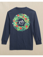 Southern Tide Southern Tide LS Wreath Tee - Dress Blue