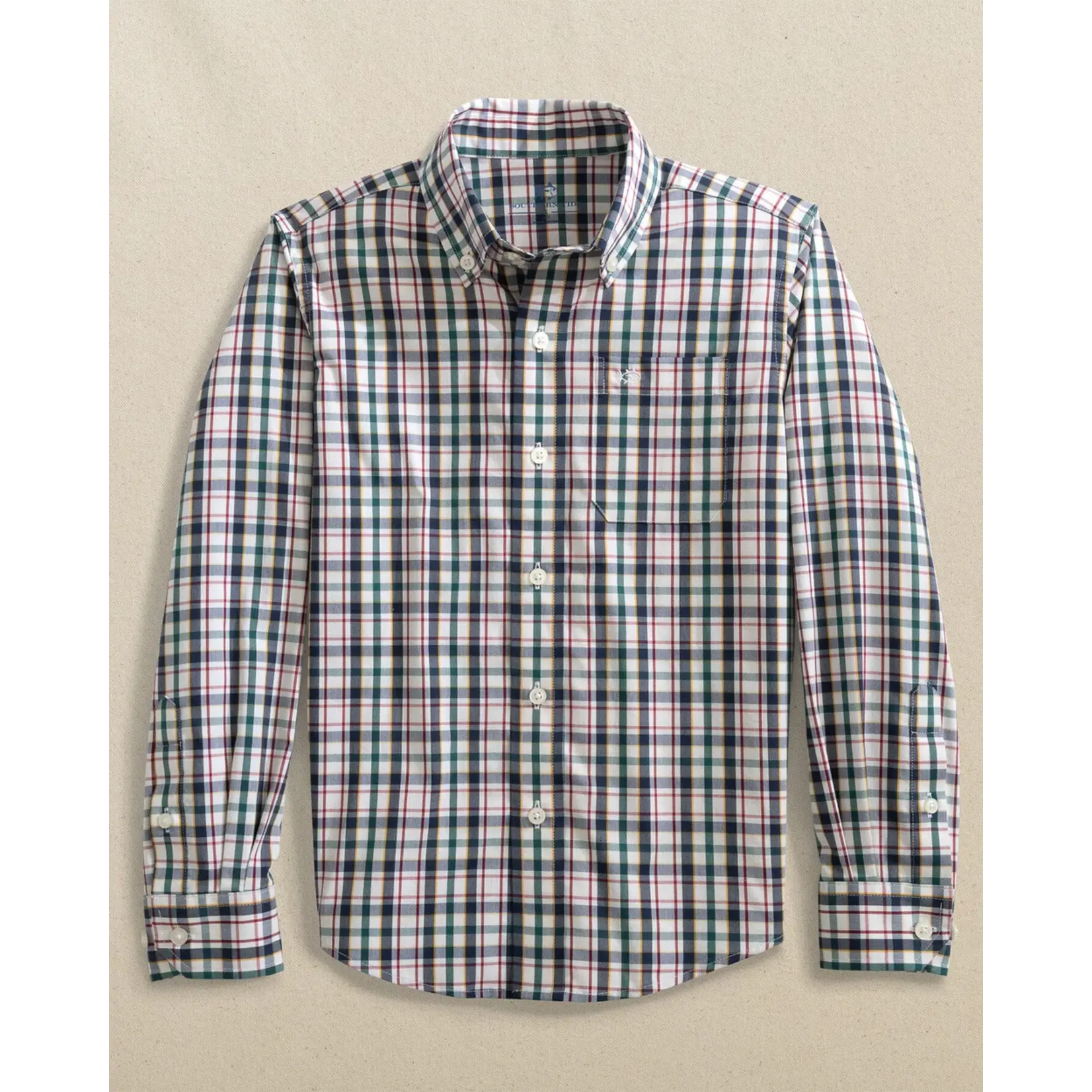Southern Tide Southern Tide Charleston Master Plaid Sportshirt - Forest Biome