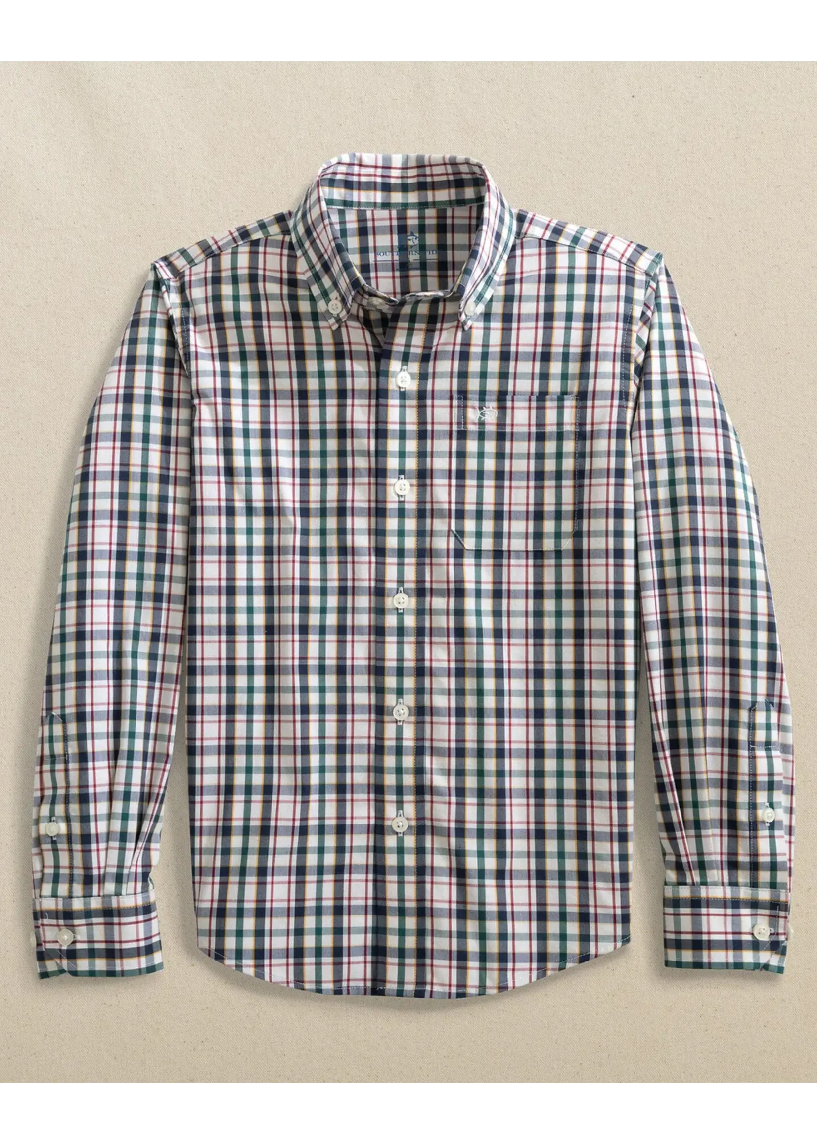Southern Tide Southern Tide Charleston Master Plaid Sportshirt - Forest Biome