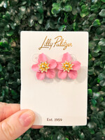 Lilly Pulitzer Lilly Pulitzer Small Orchird Earrings - pink