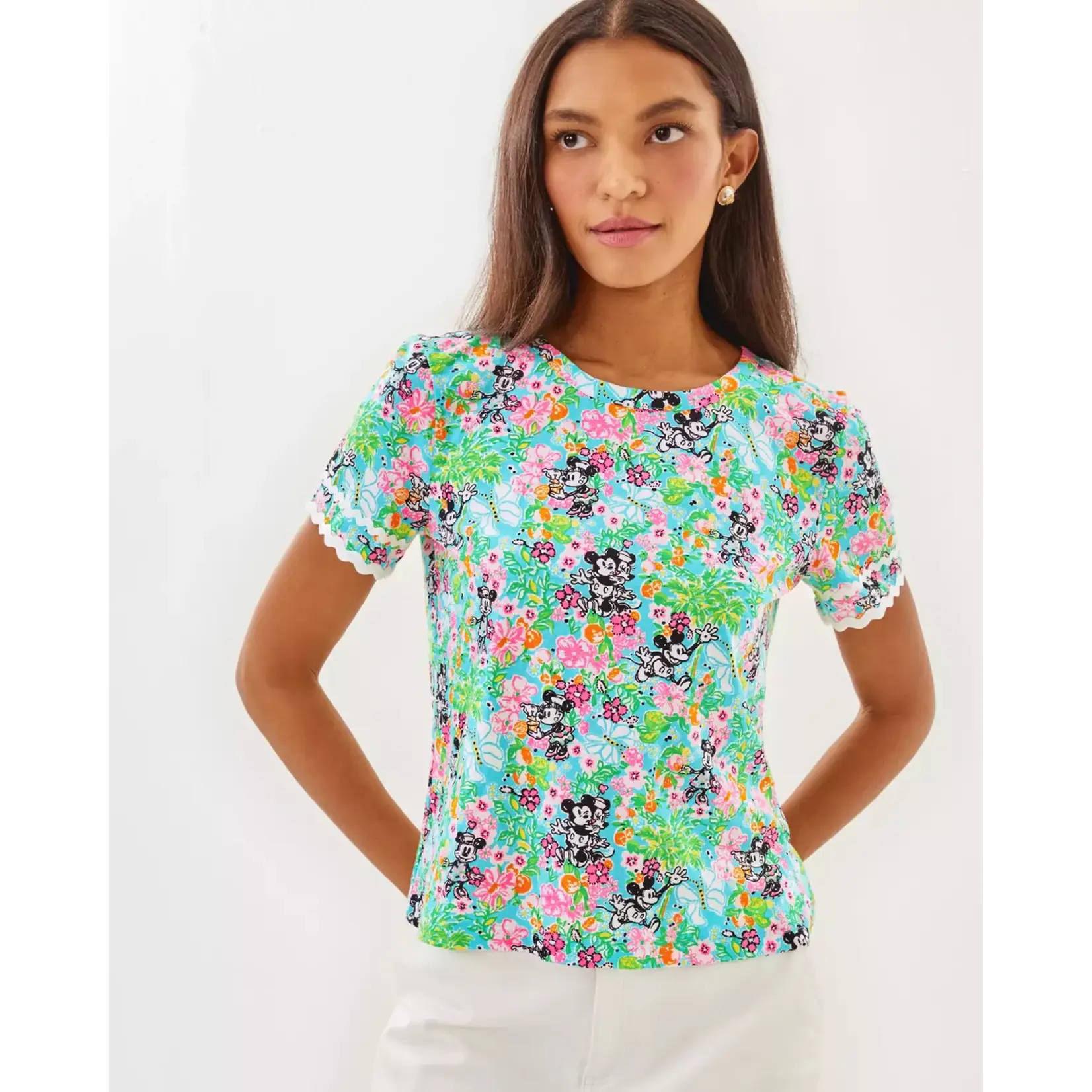 Lilly Pulitzer Lilly Hearts Disney - Cairmont Trimmed Knit Top