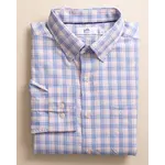 Southern Tide Southern Tide M LS Burkes Beach Plaid Sportshirt -Cerculean