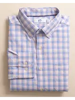 Southern Tide Southern Tide M LS Burkes Beach Plaid Sportshirt -Cerculean