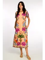 Elizabeth James Elizabeth James Tess Midi Dress - Tapestry Peach