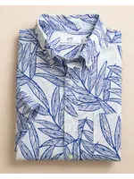 Southern Tide Southern Tide Blue palms Seersucker Sportshirt - Blue Lolita