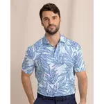 Southern Tide Southern Tide Driver Blue Palms polo- Classic White