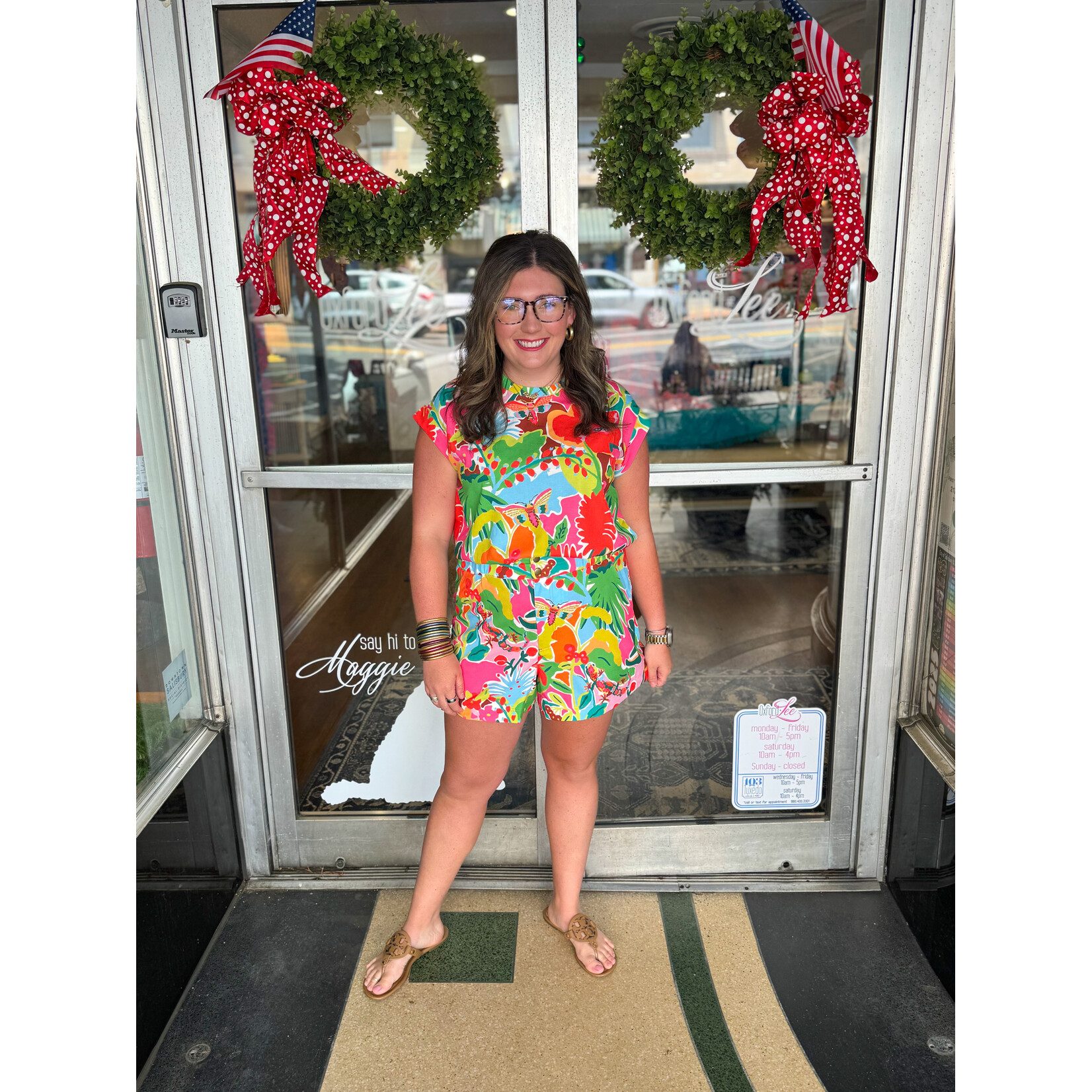 Crosby by Mollie Burch Crosby Leo top- Tropicana